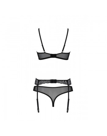 ensemble 3 pièces noir zinnia de la marque de lingerie sexy passion