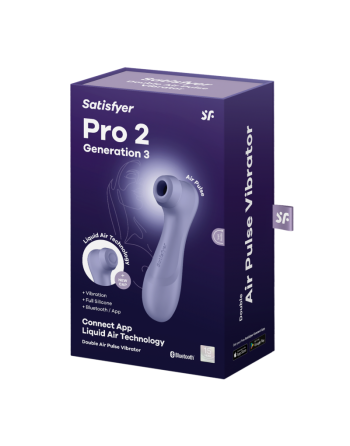 Dressing libertin  : pro 2 génération 3 connect app et vibration  lila satisfyer