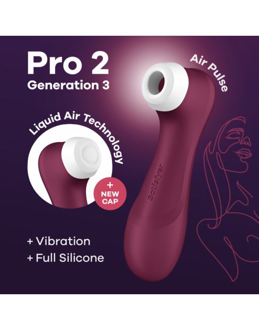 tendance sensuelle : pro 2 génération 3  bordeaux satisfyer