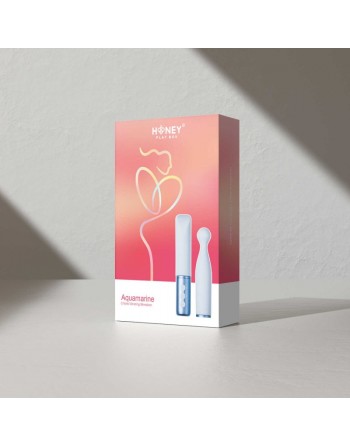 VIBROMASSEUR : the naughty collection  vibromasseur à tête interchangeable bleu honey play box