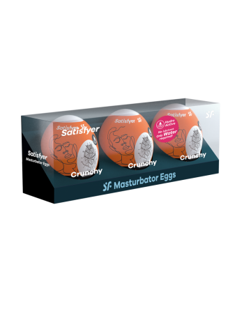 DRESSING LIBERTIN : ensemble oeufs masturbateurs 3 pièces crunchy  satisfyer