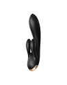 Dressing Libertin : vibromasseur rabbit chauffant satisfyer double flex connect noir