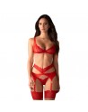 Craquez pour cet ensemble de lingerie rouge passion en dentelle fine, idéal pour séduire lors de soirées spéciales. Confort et s