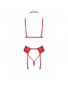 Découvrez le Bondage 243, un ensemble de lingerie 5 pièces rouge passion, idéal pour vos soirées sensuelles ou moments intimes.