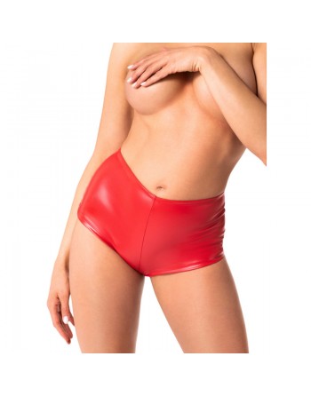 Shorty Sexy Rouge Wetlook – Audace et Passion Élastique