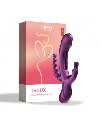 Vibromasseur Trilux Rabbit 4 en 1 controlé par application - Violet