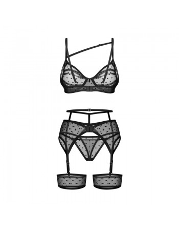 LINGERIE Nuites Ensemble SEXY 3 pièces  noir obsessive